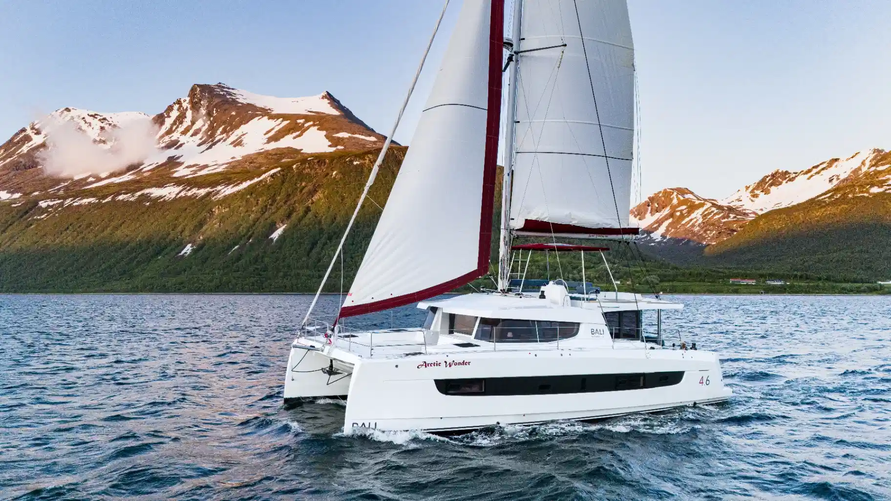 Sailing yacht moored at a quay in Tromsø